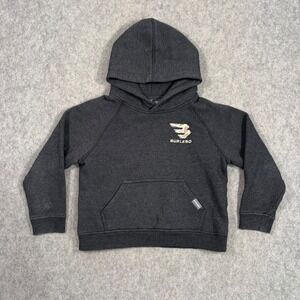 Burlebo Boys Camo Signature Logo Pullover Sweater Dark Gray Hoodie Youth Size 8